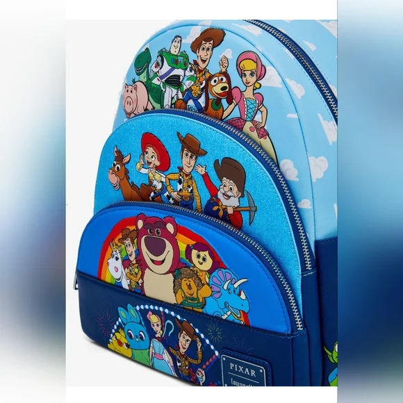Loungefly Pixar Toy Story Movie Collab Triple Pocket Backpack 🎒 - Picture 3 of 6